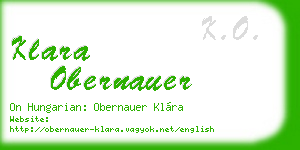 klara obernauer business card